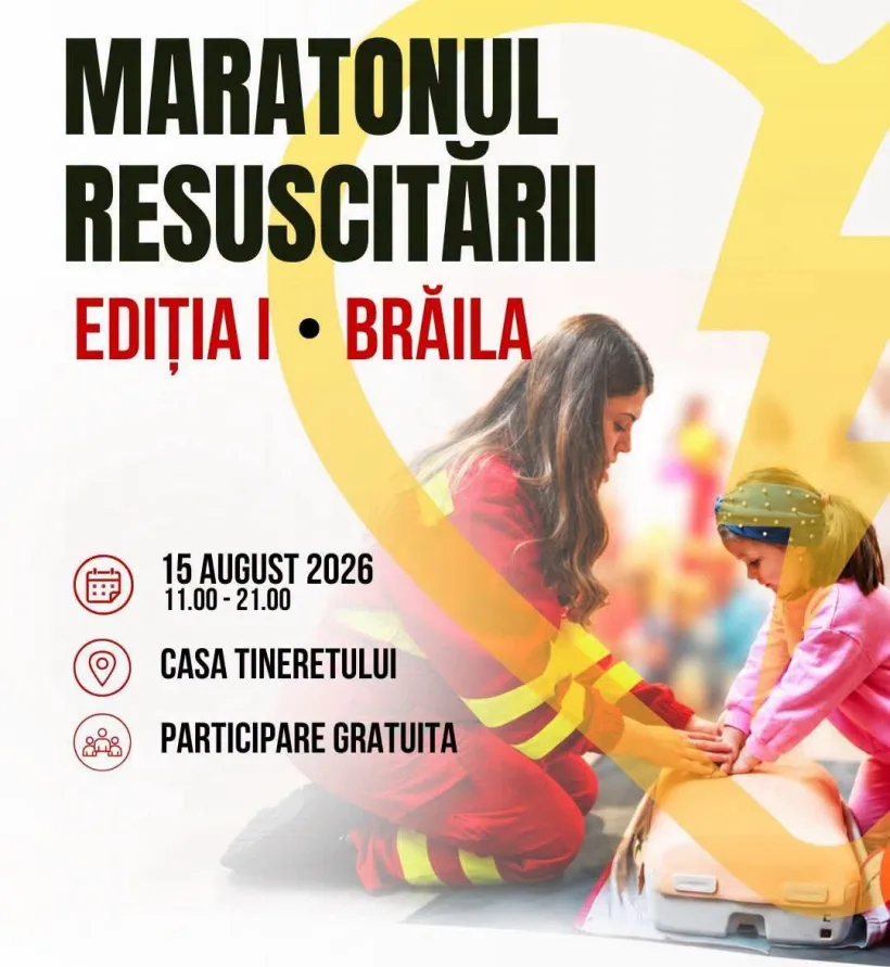 Maratonul Resuscitării, sâmbătă, la Brăila