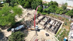 S-a turnat structura de bază a noii unități de igienizare de la Spitalul TBC Galați