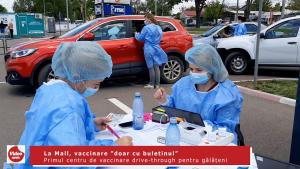 Centrul drive-through din Galați, în vârful topului național la vaccinări